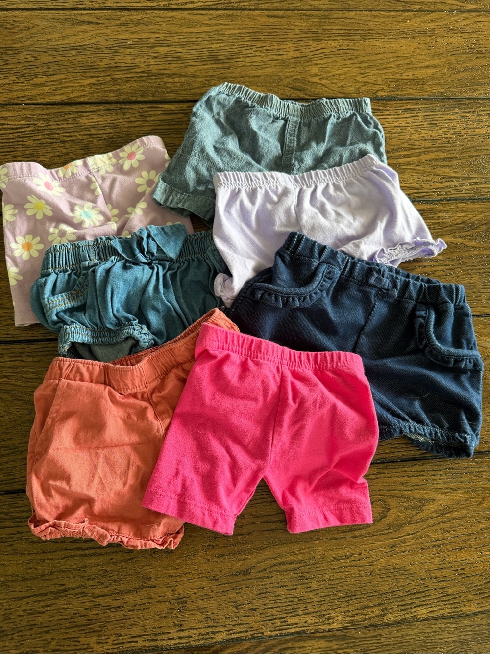 Kids Cotton Elastic-Waist Shorts - Multi-Color Pack